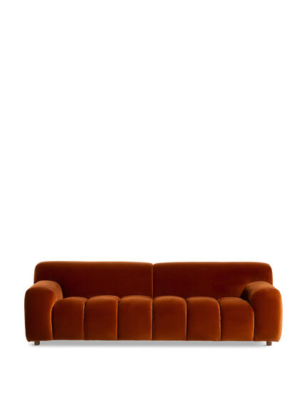 Lavinia Terracotta Velvet Large 3 Seater Sofa