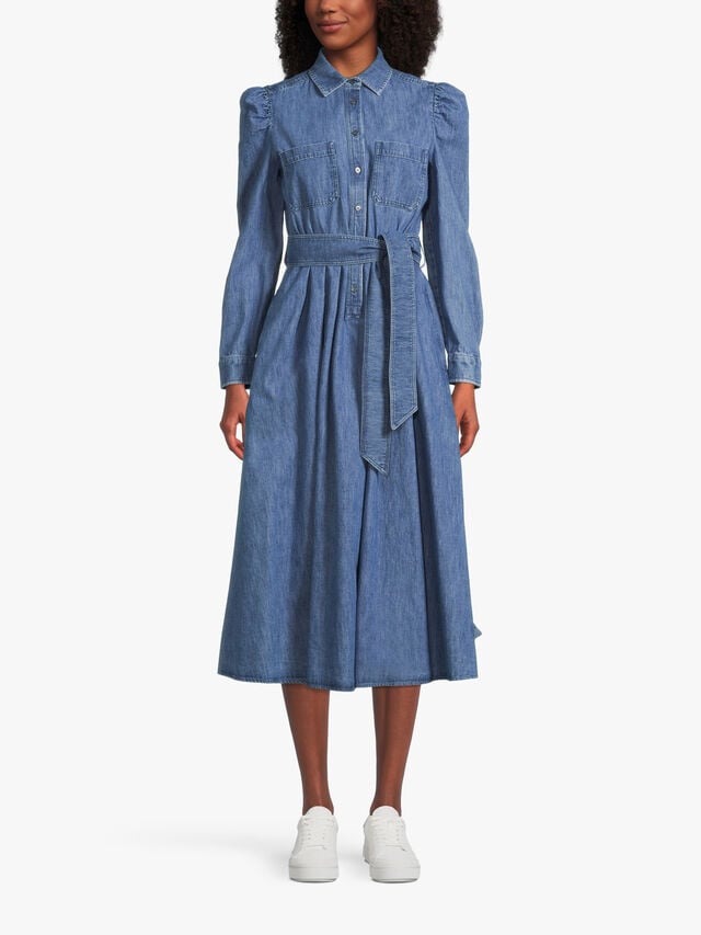 Luana Denim Midi Shirt Dress