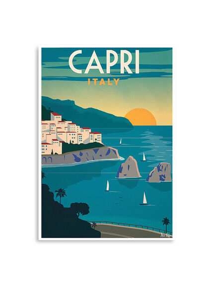 Alex Asfour Capri Affiche Voyage