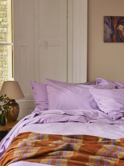 Lavender Washed Cotton Pillowcase (Pair)