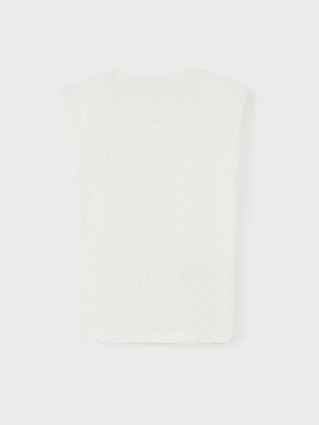 Studded Shoulder Pad T-Shirt