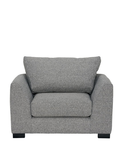 Melby Grey Fabric Armchair