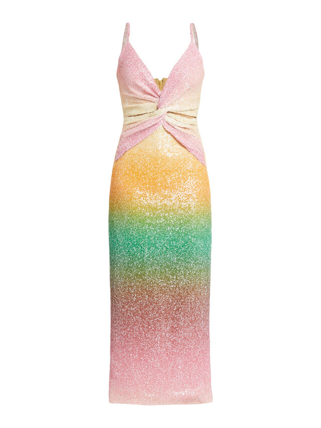 Melliora Sleeveless Sequin Ombre Dress