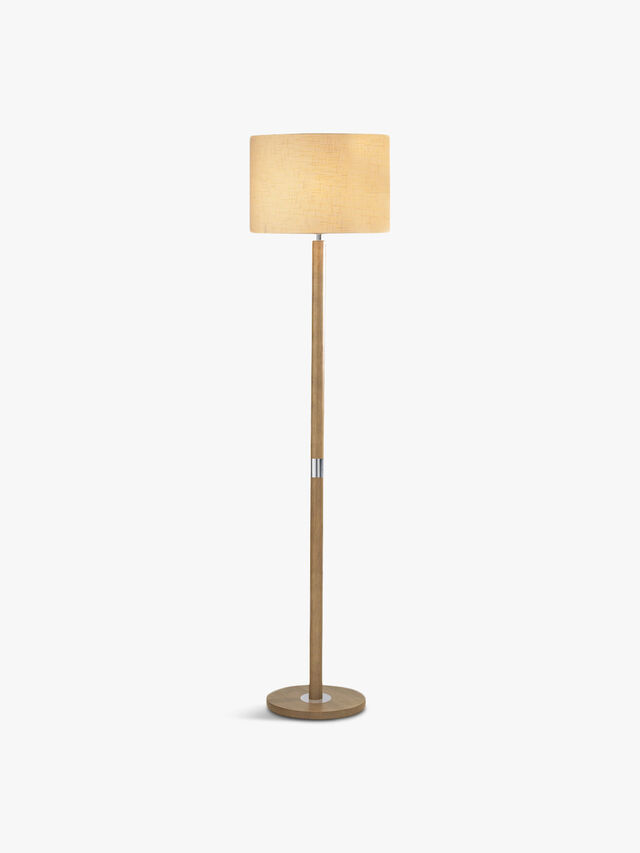 Avenue Floor Lamp Light Wood with Shade