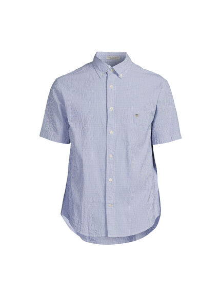 Seersucker Stripe Short Sleeve Shirt