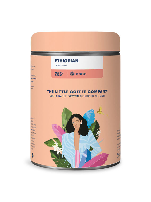 Ethiopian Roasted Ground Coffee Tin 250g