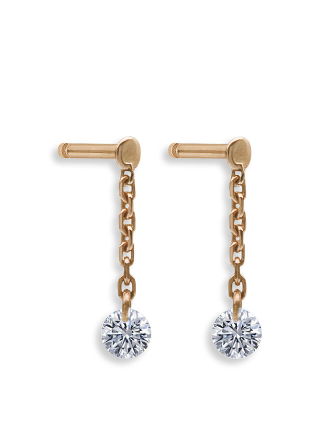 360° Mini pendant Diamond earrings 18K Gold
