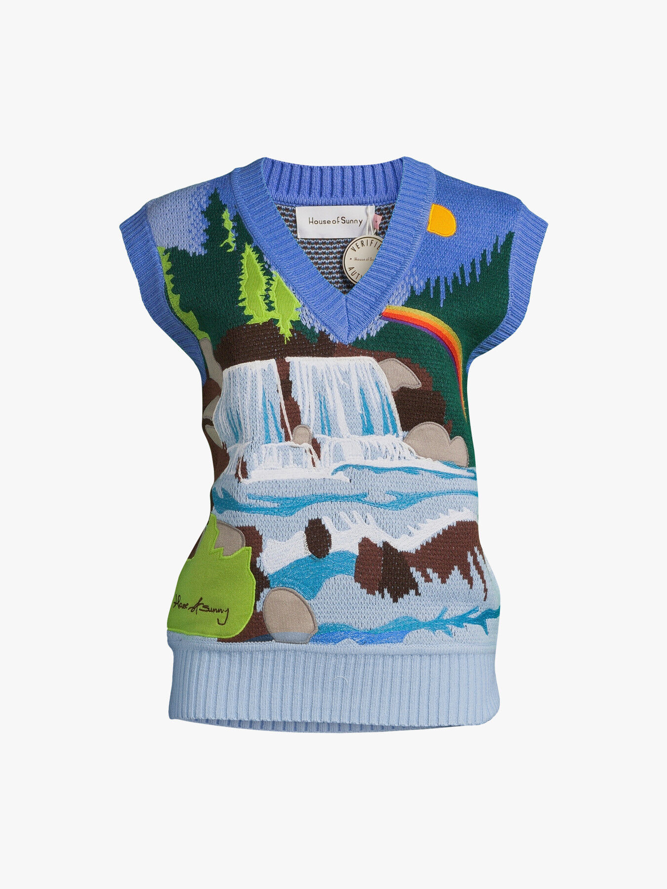 House Of Sunny Chasing Waterfalls Vest in Blue for Men Mens Clothing T-shirts Sleeveless t-shirts 