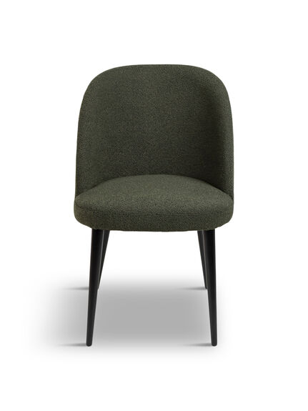Austen Chair Everest Boucle Fern Green Black Leg