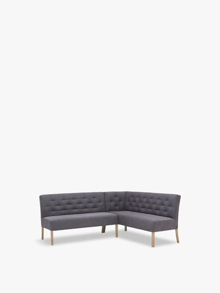 Medina Upholstered Right Hand Facing Corner Bench, Grey