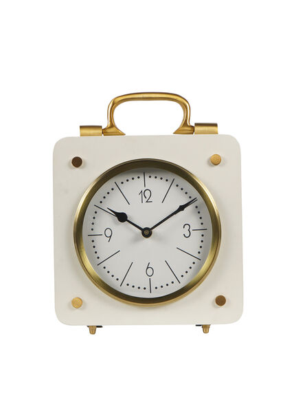 Kimberley Cream & Gold Mantel Clock 20cm