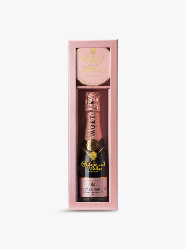 Moet and Truffles Pink Gift Box
