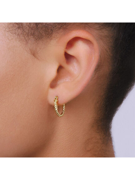 Lauren Ralph Lauren Gold Rope Huggie Earring