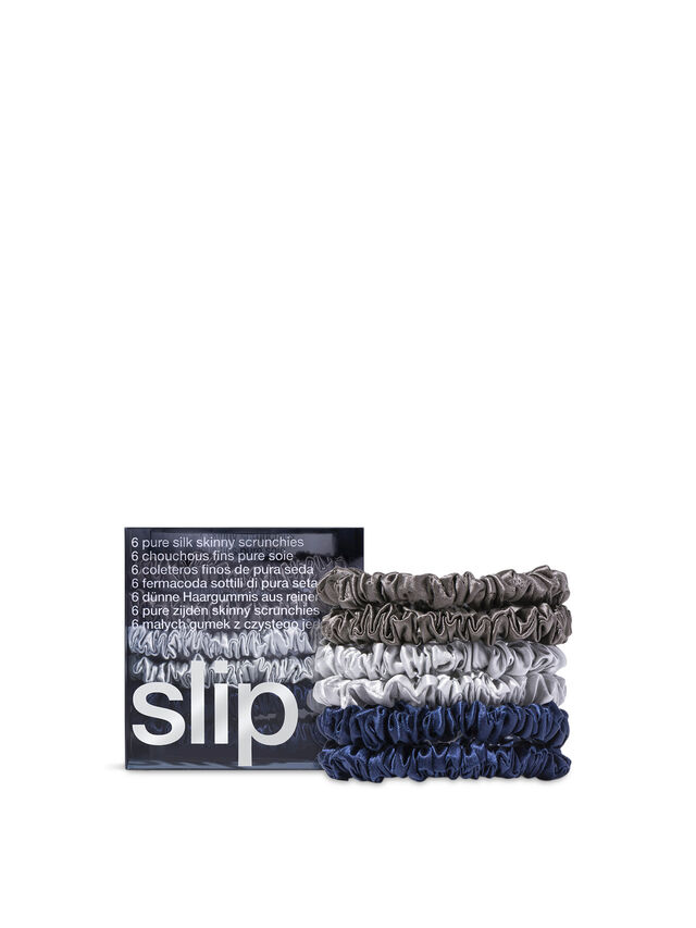 slip pure silk skinny scrunchies - midnight