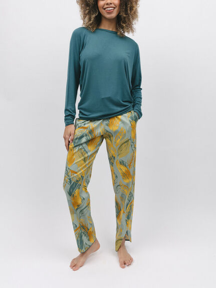 Hannah Green Knit Slouch Pyjama Top