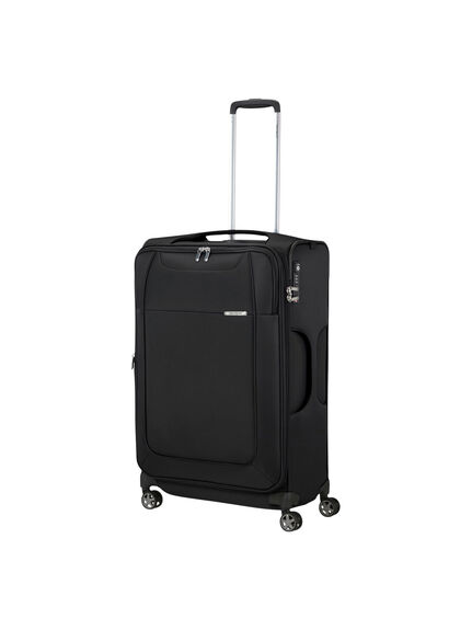 D Lite Spinner 4 wheel 71cm expandable black suitcase