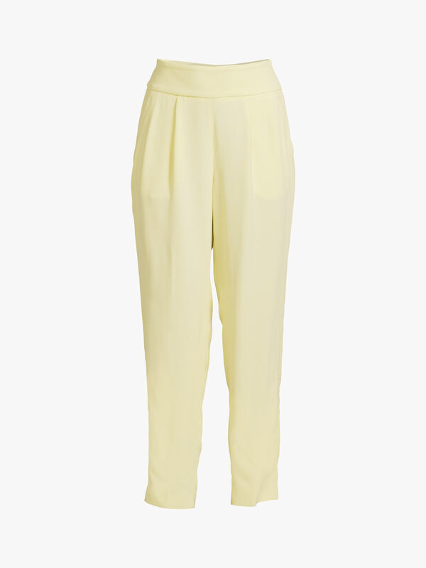 Stretch Crepe Pleat Front Trouser