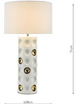 Dimple 1 Light Ceramic Table Lamp with Shade