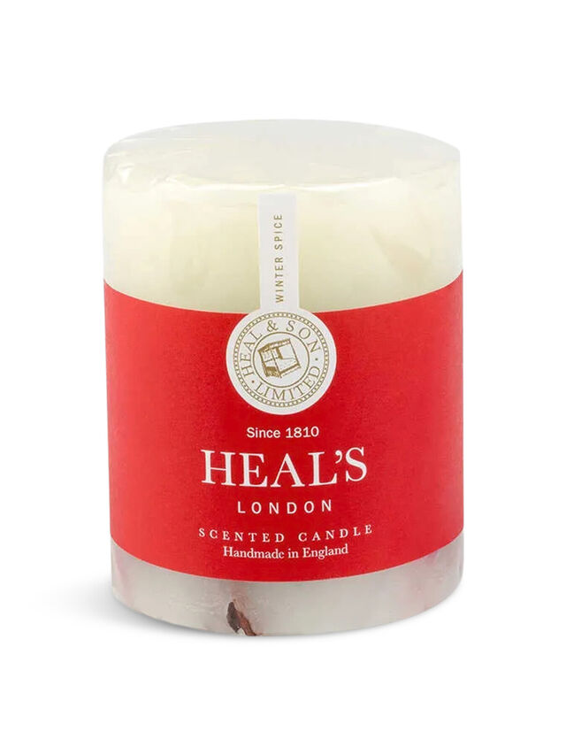 Winter Spice Short Pillar Candle With Botanicals
