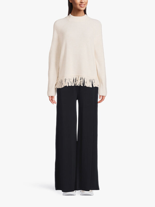 High Waisted Pull On Wide Leg Trousers