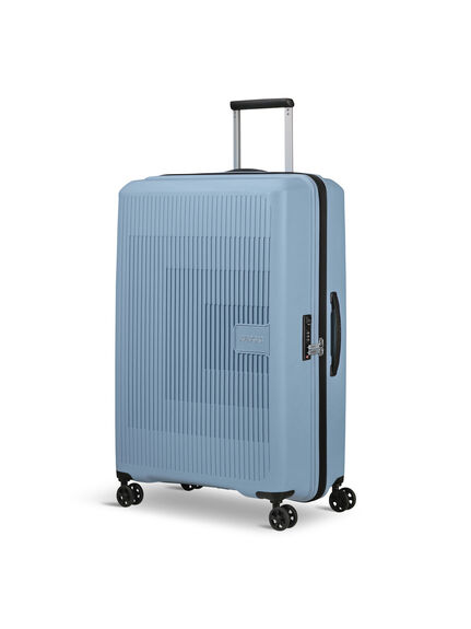 American Tourister Aerostep Spinner 77cm Small Expandable Suitcase, Soho Grey