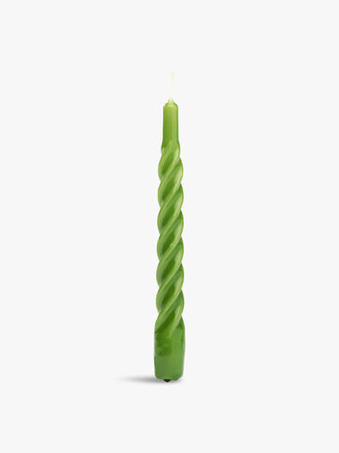 Twisted Candle Moss Green - Set of 6