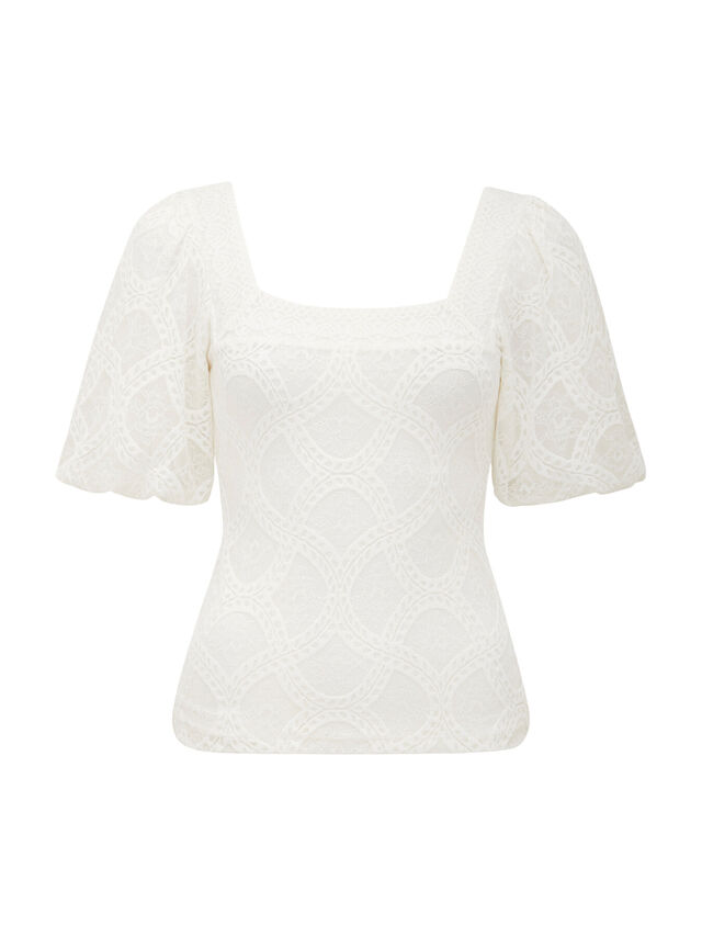 Rosemary Lace Square Neck Top