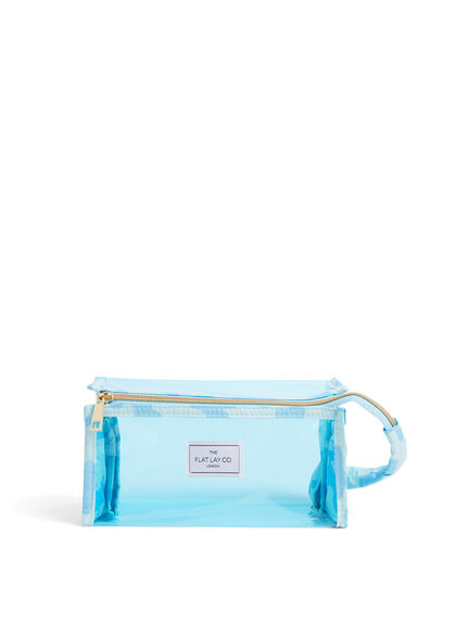 Makeup Jelly Box Bag In Blue Splash