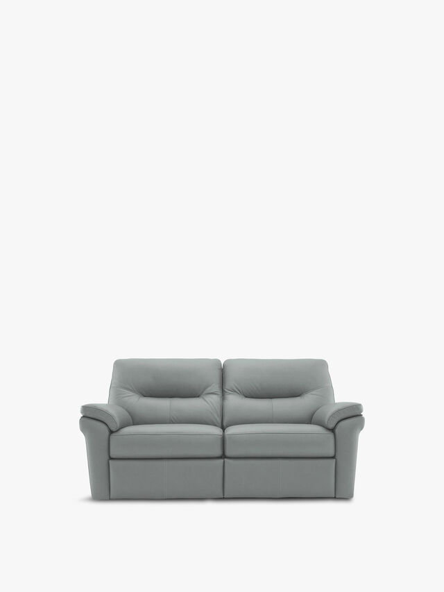 Seattle 2.5 Seater Sofa in Cambridge Grey Leather