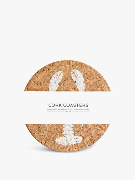 Cork Lobster Coaster Set