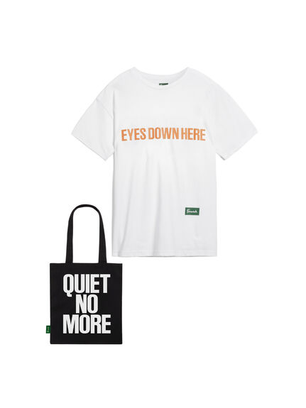 Eyes Down Here Unisex T-Shirt & Tote