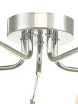 Feya 5 Light Semi Flush Ceiling Light Polished Chrome with Opal Glass