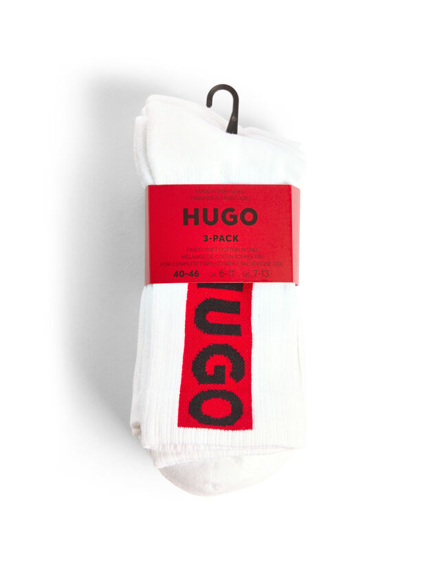 Three-Pack Of Short Socks With Red Logo Labels