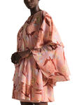 PEGAIA Sleeve Detail Mini Dress