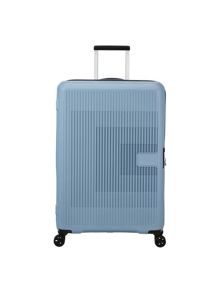 American Tourister Aerostep Spinner 77cm Small Expandable Suitcase, Soho Grey
