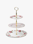 New Country Roses White Vintage 3 Tier Cake Stand