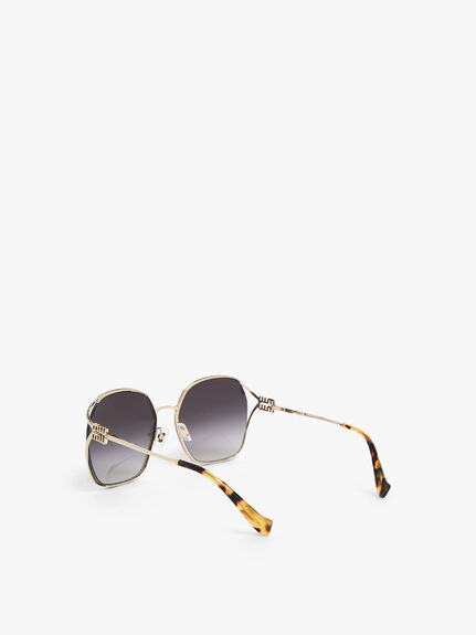 MU 52WS  Round Slim Frame Metal Sunglasses