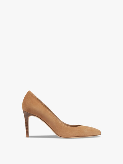 Floret Nutmeg Suede Pointed Toe Courts
