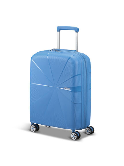 American Tourister Starvibe Spinner Expandable 55cm Suitcase, Tranquil Blue