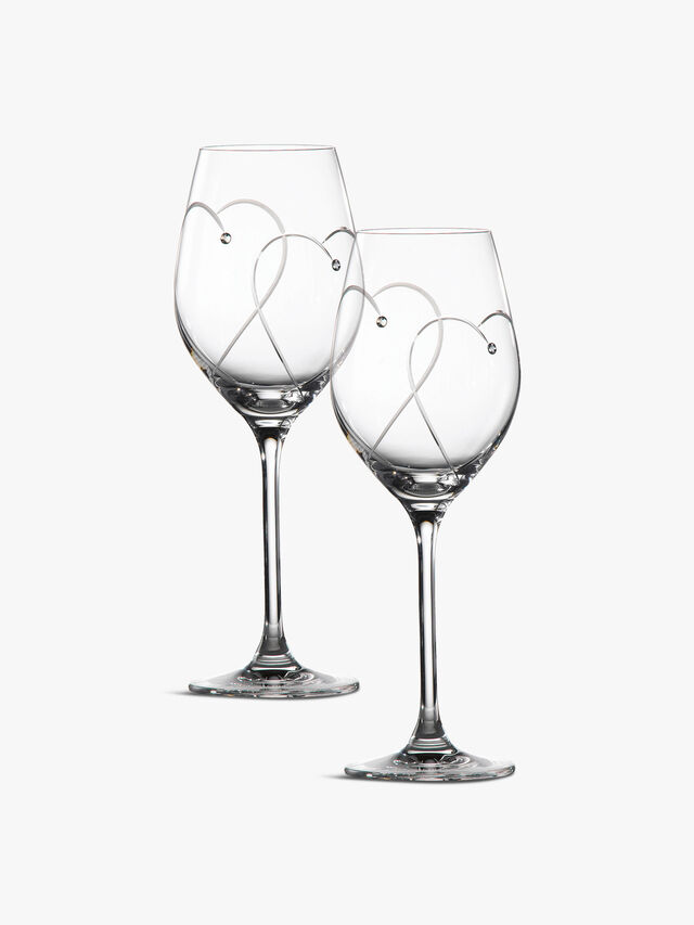 Promises Two Hearts Entwined Wine Set of 2