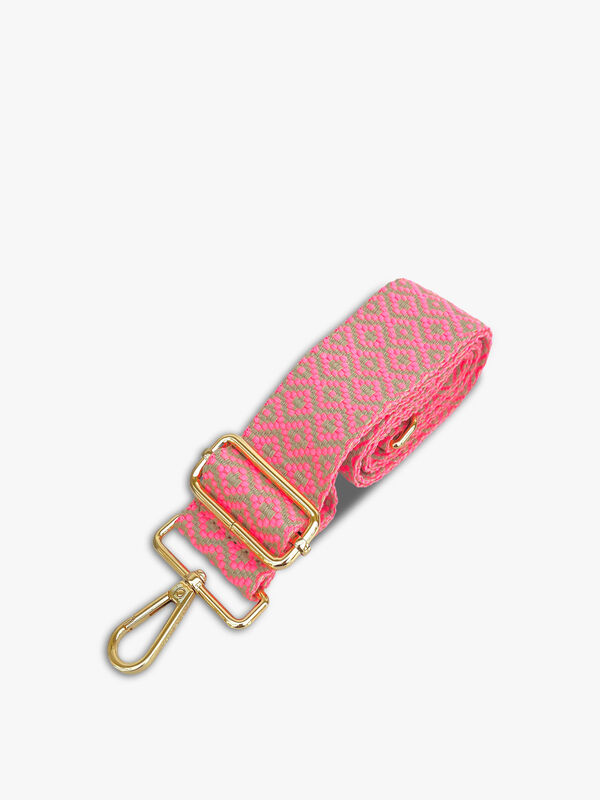 Neon Pink Cross Stitch Strap