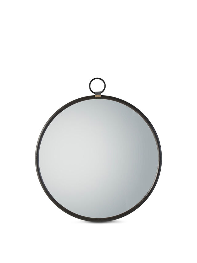 Bailey Round Mirror 60cm Black