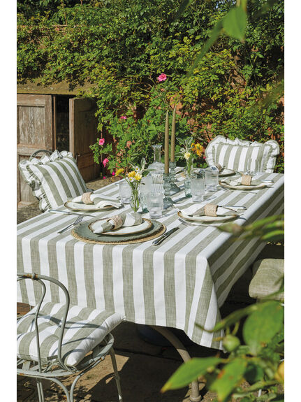 Wide Stripe Tablecloth
