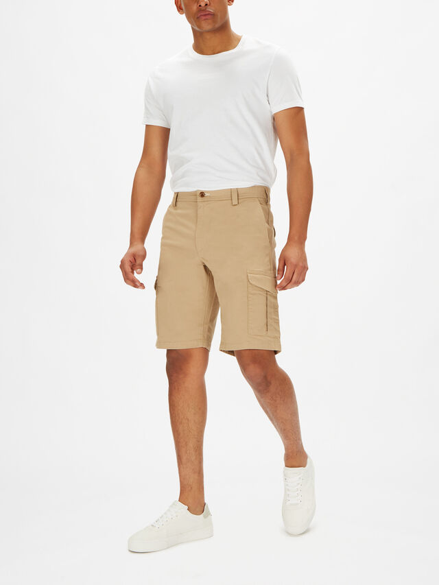 Relaxed Twill Utility Shorts