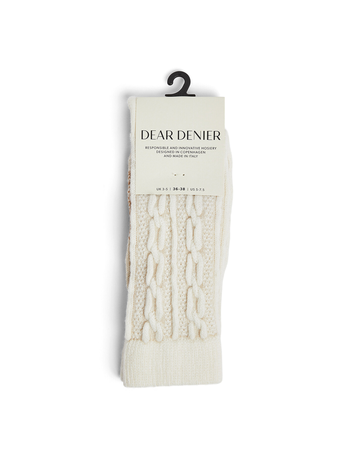 Dear Denier Women's Saga Cable Knit Socks