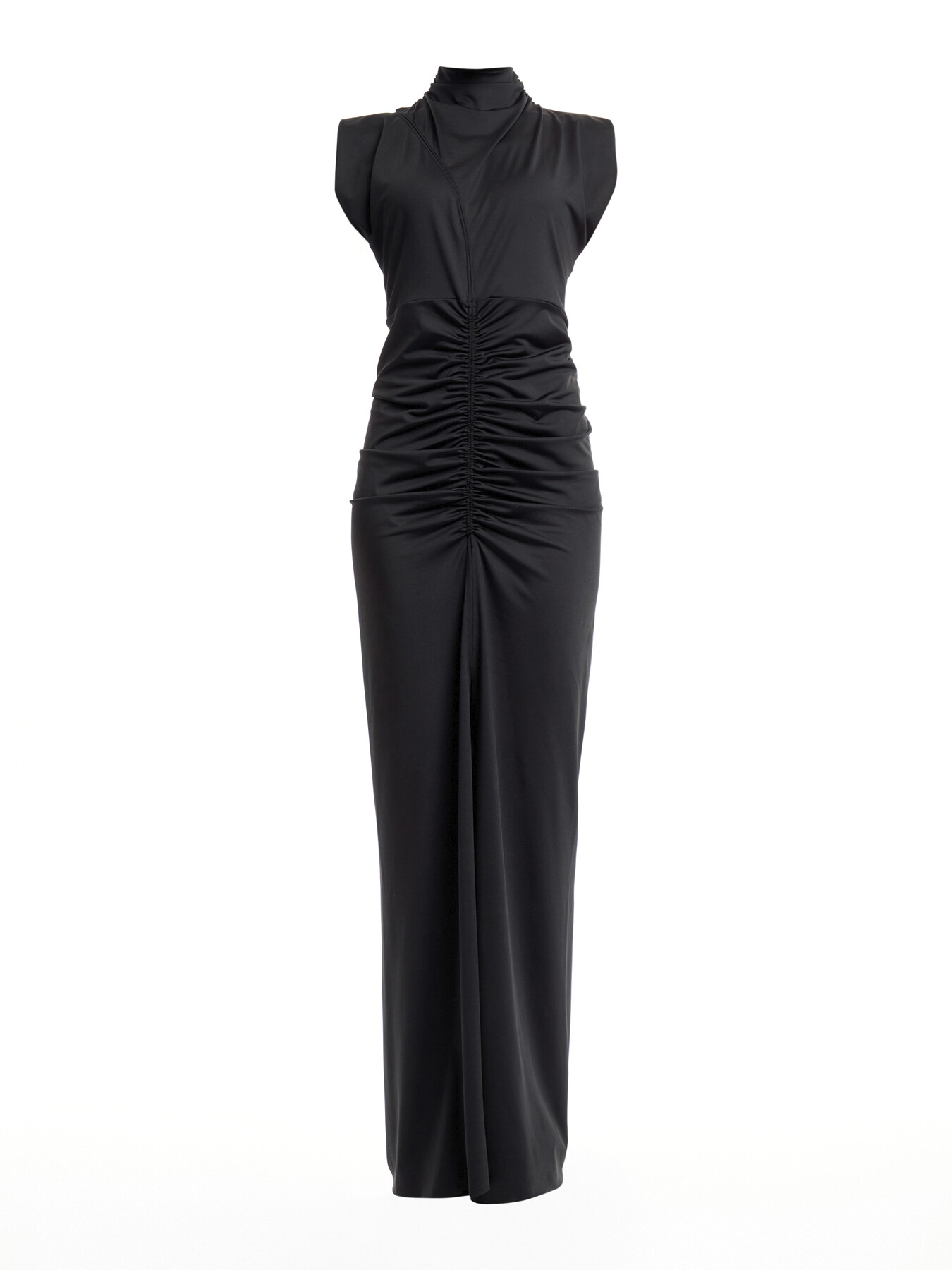Shop Victoria Beckham Women's Ruched Jersey Gown In Black