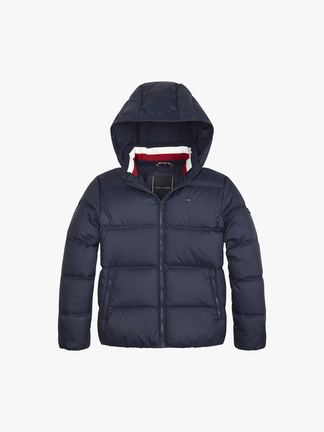 tommy hilfiger puffer jacket with hood