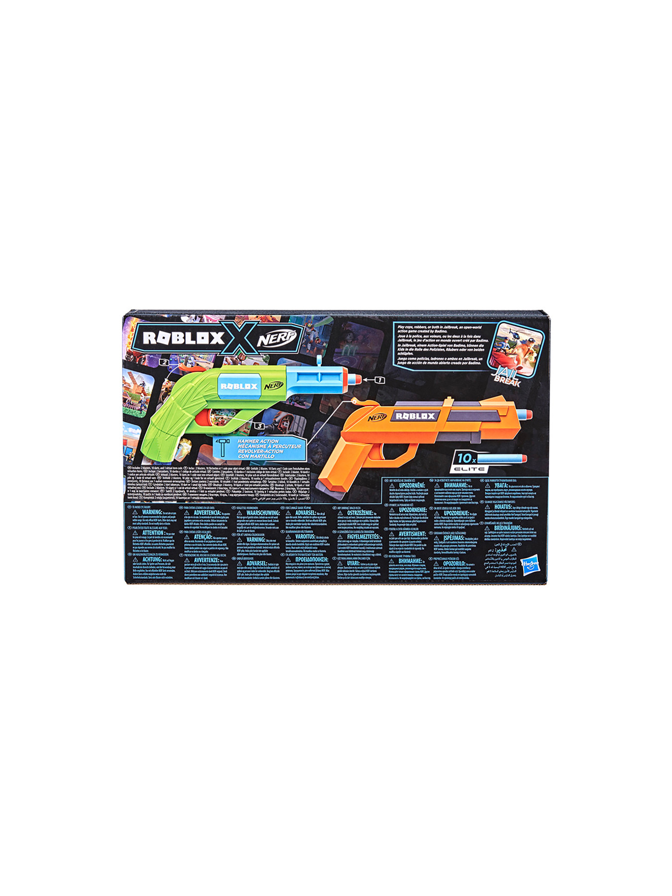 NERF Roblox Jailbreak Armory Includes 2 Hammer Action Blasters New