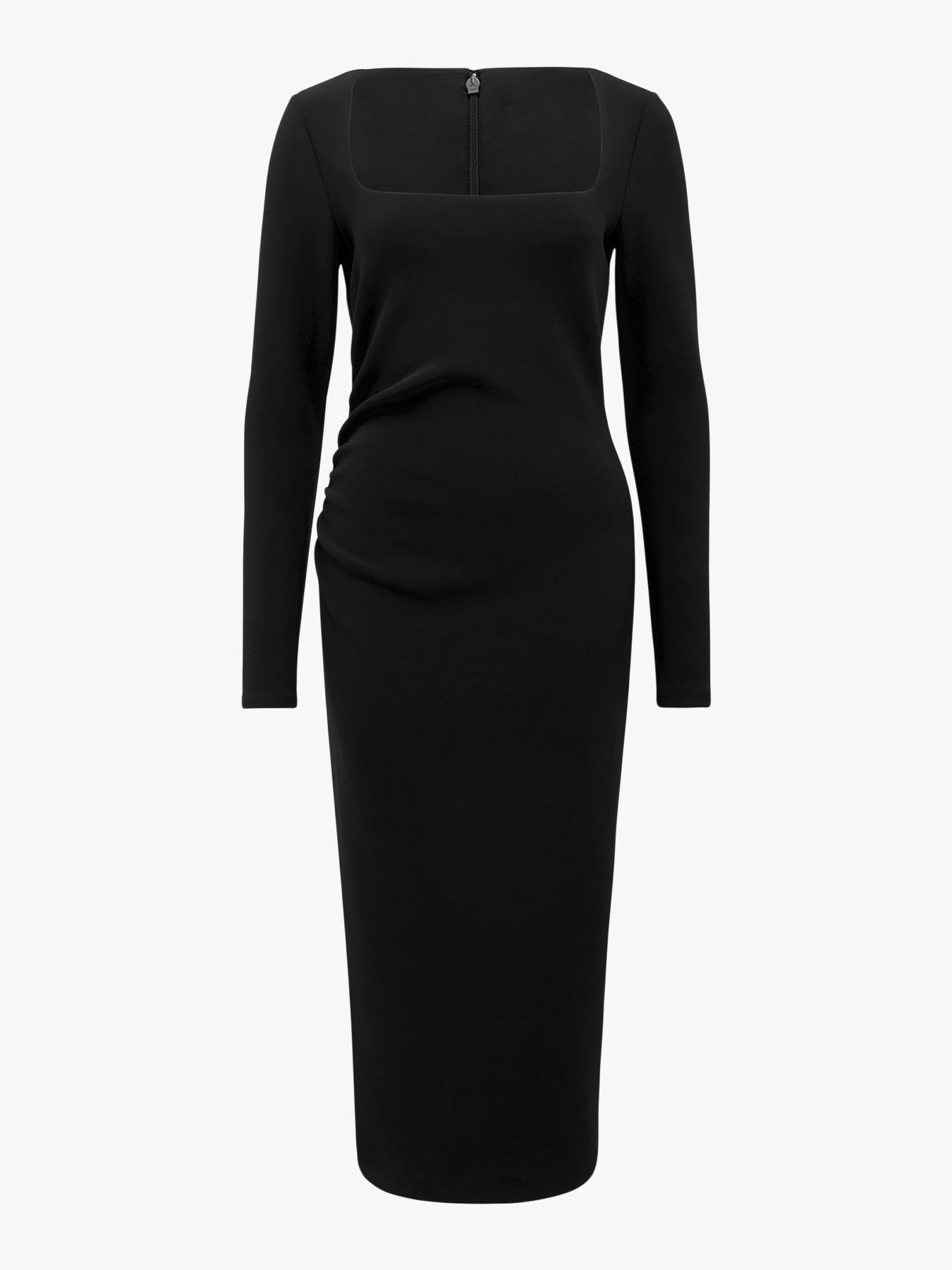 Forever New Clio Long Sleeve Midi Dress Black | ModeSens