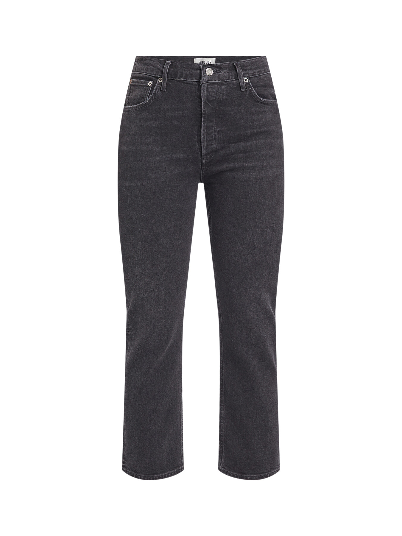 Agolde Women's Riley Crop Jeans In Black